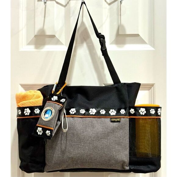 SIMPLE - EUC Pet Travel Essentials/Travel Bag,  Water Bottle, Poop Caddy & Towel - Picture 12 of 14